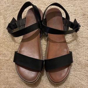 Rock & Candy Black and Brown Sandals Size 9.5